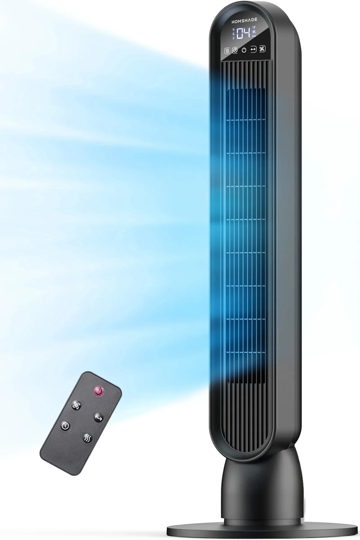 Patbrela Tower Fan for Home,36" Standing Floor Fan with Remote LED Touchscreen,Patbrela Wide Oscillating Fan,Quiet Home Fan,26 ft/s High Velocity,4 Speeds 7081
