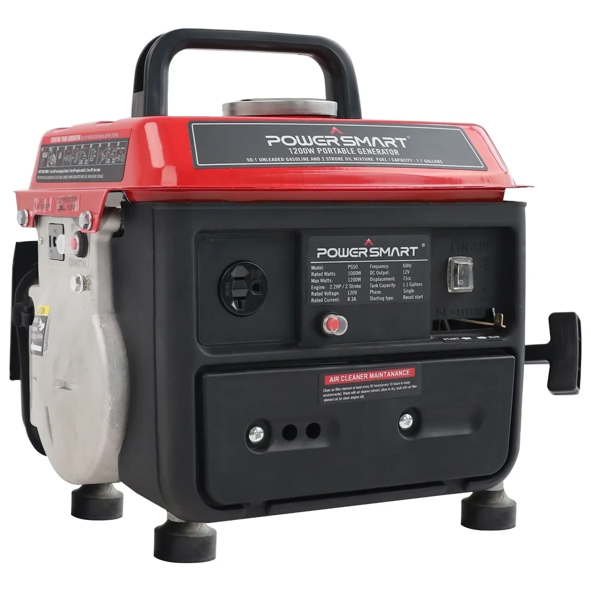 PowerSmart 1200 Watts Gasoline Powered Portable Outdoor Inverter Generator,PS50 9692