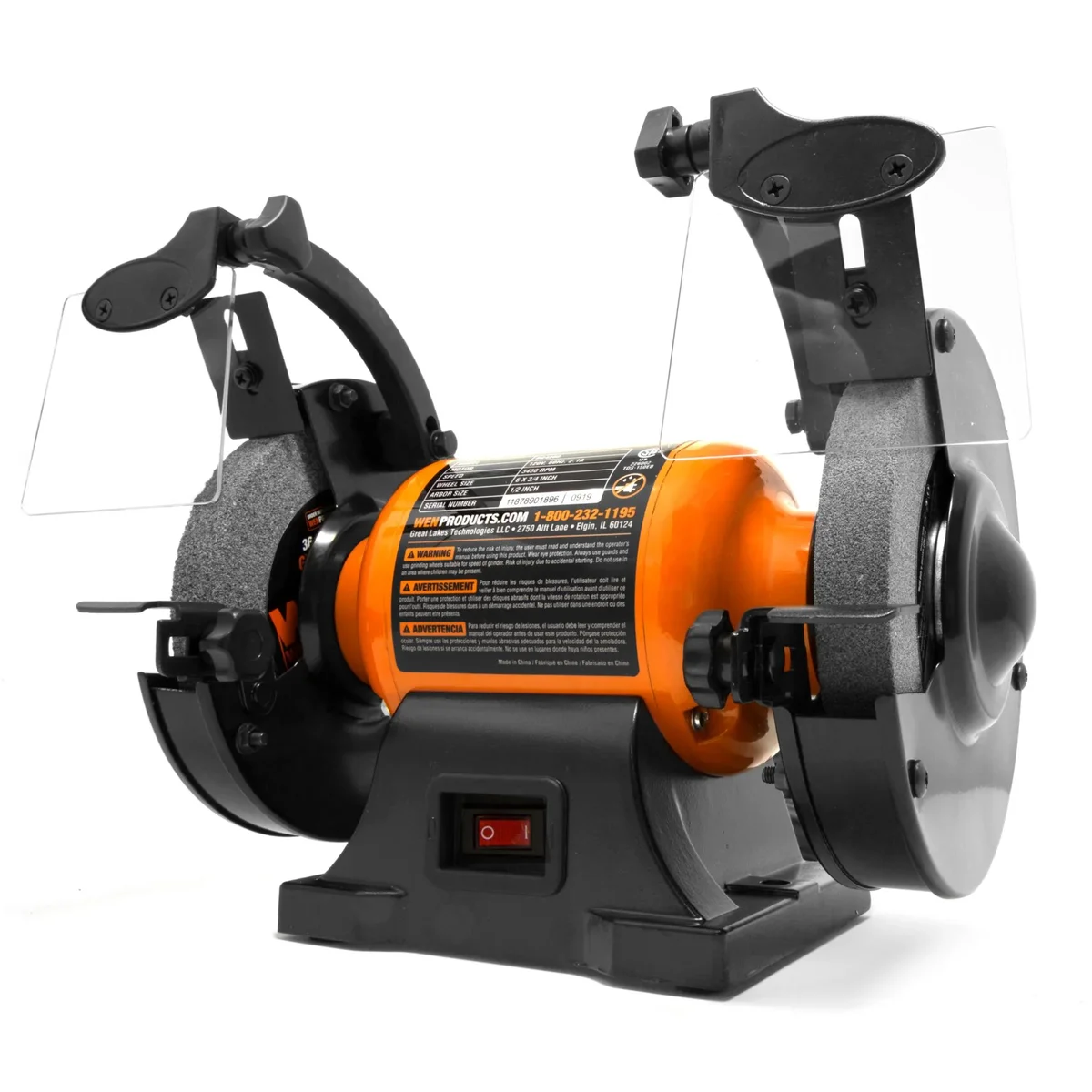 WEN 2.1-Amp 6-Inch Single Speed Bench Grinder 7725