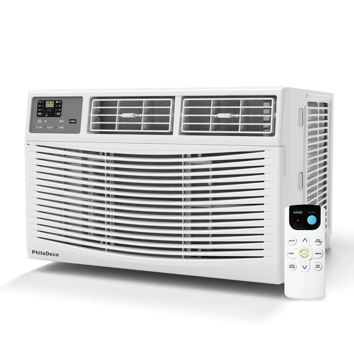 Everdaily Essentials Window Air Conditioner 8000 BTU 350 Sq. ft. Intelligent, LED Display Screen, with Remote Control,Ac Can Be Used as a Dehumidifier/Fan, Operates Q Ref. 6744
