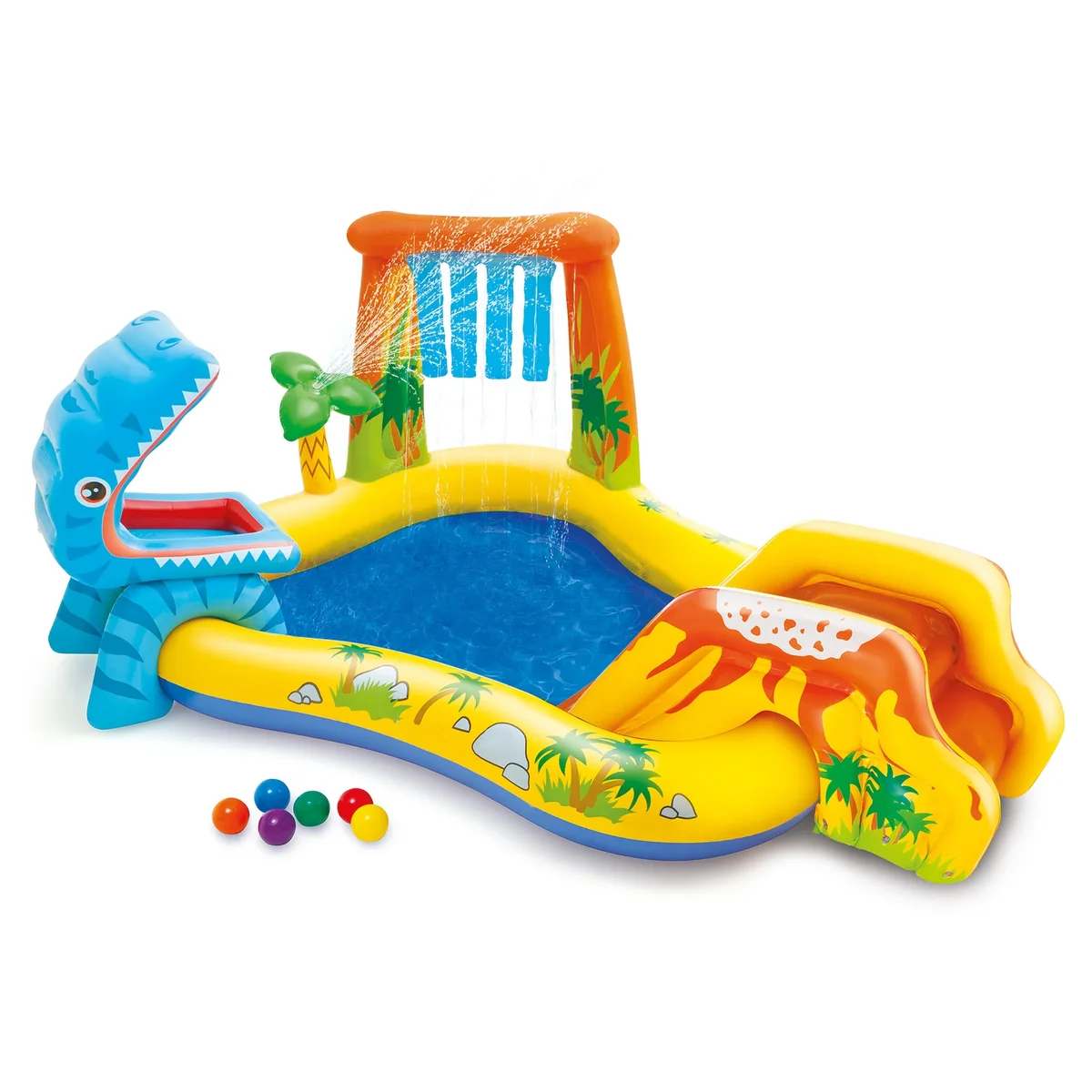 Intex Inflatable Kids Dinosaur Play Center Outdoor Water Park Pool w/ Slide 9903