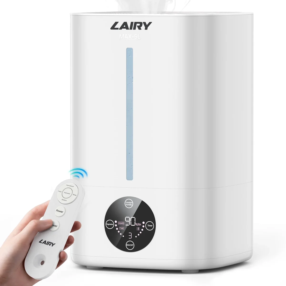 Lairy 5L Cool Mist Humidifier for Large Room, Top-Fill Humidifiers, Essential Oil Aroma Pad Tray, Quiet Ultrasonic Humidifier for Home 4667
