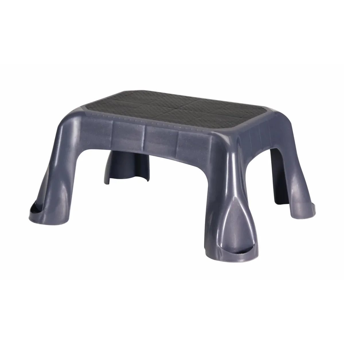 Rubbermaid Plastic Step Stool, In-Mold Tread, 1-Step, Gray 7506
