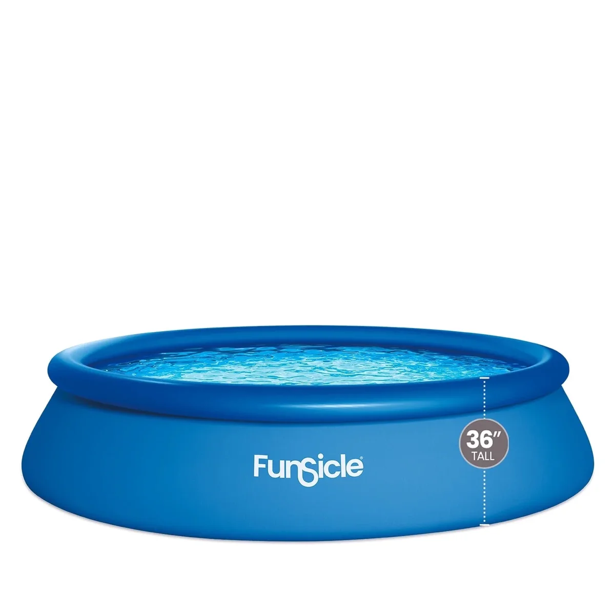 Funsicle QuickSet Above Ground Swimming Pool Set – with FB800 Filter Pump, 15' x 36", Inflatable Top Ring, Round, Blue 4675