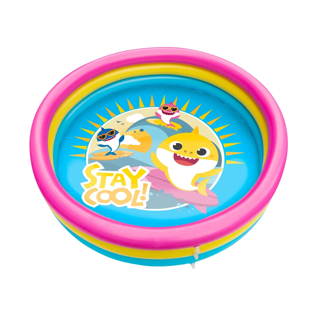 Baby Shark Pinkfong Baby Shark 3-Ring Inflatable Swimming Pool, Portable Pool for Summer Play (Ages 2+) 0915