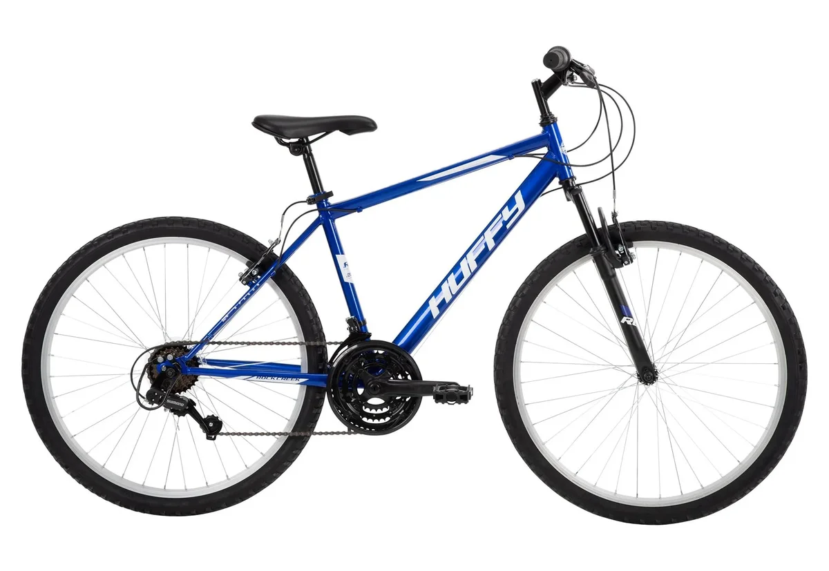 Huffy 26” Rock Creek Mountain Bike, Fits Riders 60”+, Blue, Adult, Men’s 3318