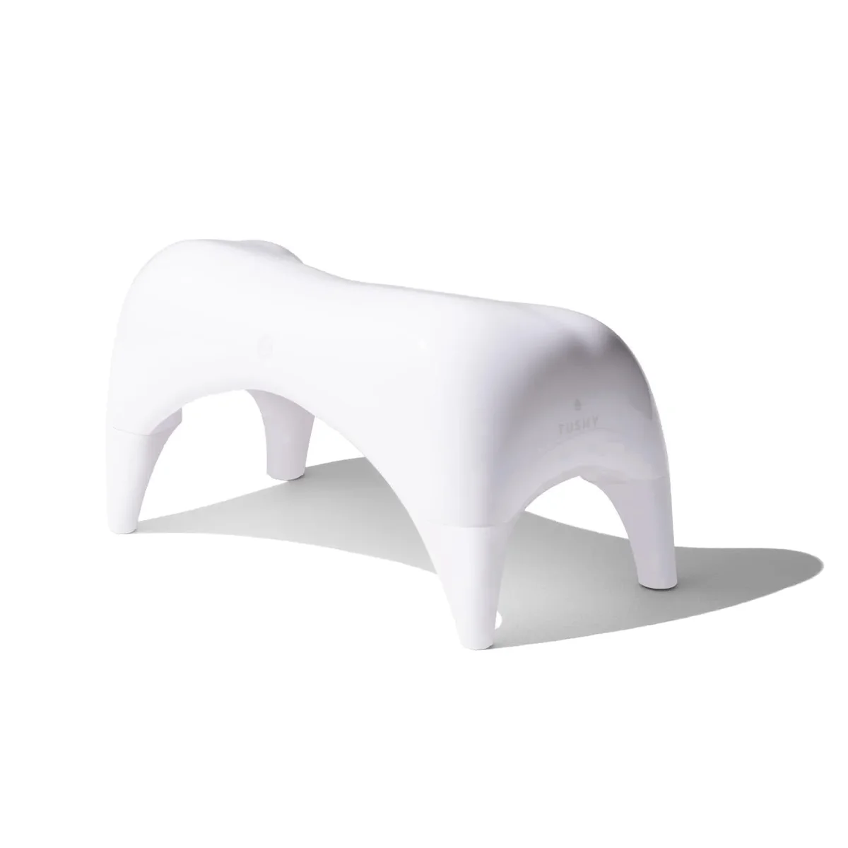TUSHY Ottoman Squatting Toilet Stool, Relieves Constipation, Hemorrhoids, Bloating, 7.5" Tall, White 2664