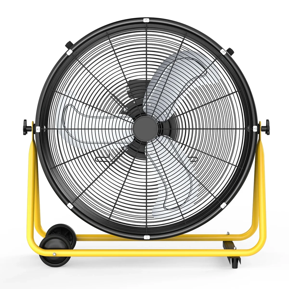 Unbranded 24" Industrial Drum Fans, 3-Speed Professional Outdoor Fan, With Metal Wheels, for Commercial, Factory and Garage, UL Listed 3753