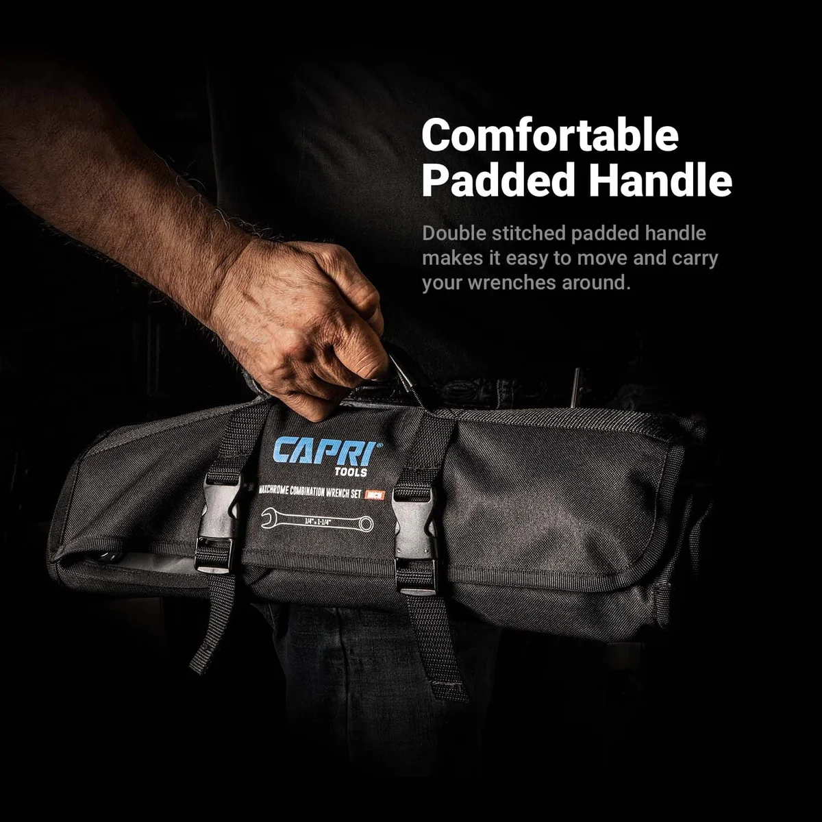 Capri Tools Wrench Roll Up Pouch, SAE, 17 Pockets 2375