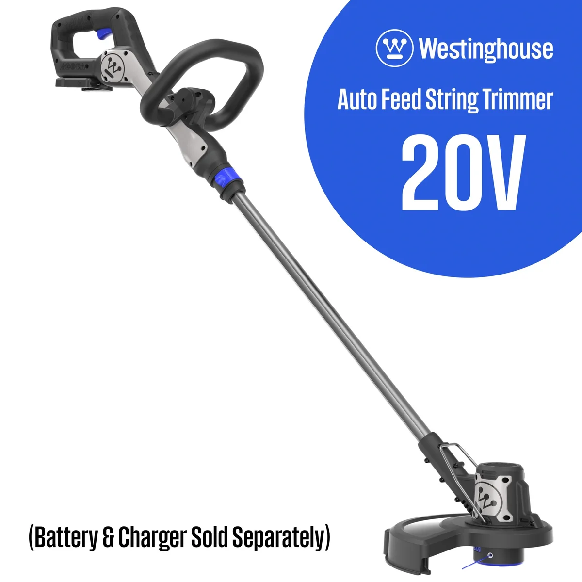 Westinghouse 20V 2-in-1 Cordless String Trimmer and Edger, Tool Only, 12 Inch Cutting Path, up to 8000 RPM 1521