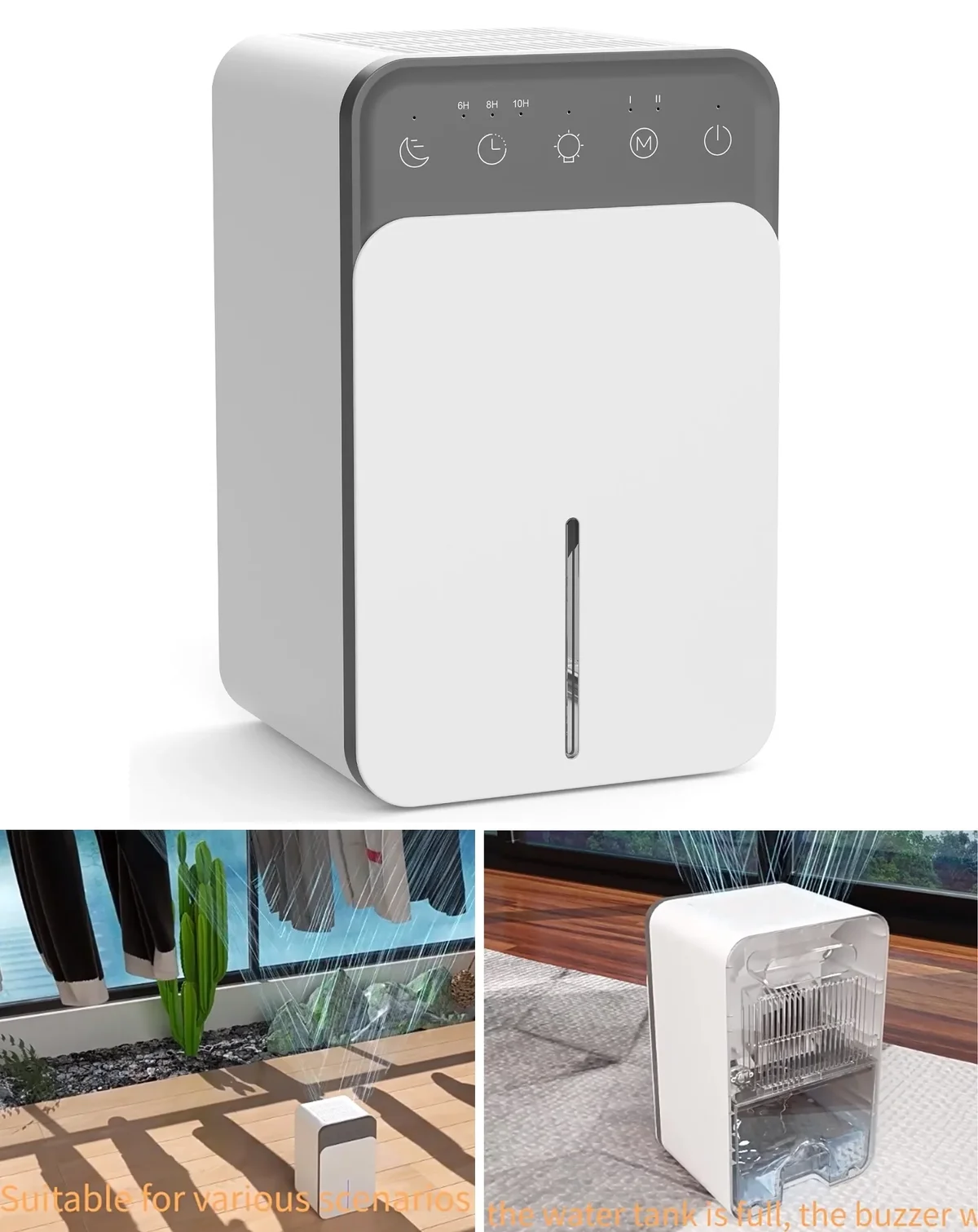 HHENGYISOUL Dehumidifier for Home, 51 oz Water Tank, 1000 sq.ft Dehumidifier for Room Bedroom, Quite with Auto Shut Off 5170
