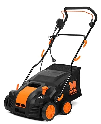 WEN 2 in 1 16” 15 amp Corded Electric Self Propelled Walk-Behind Dethatcher and Scarifier 9676