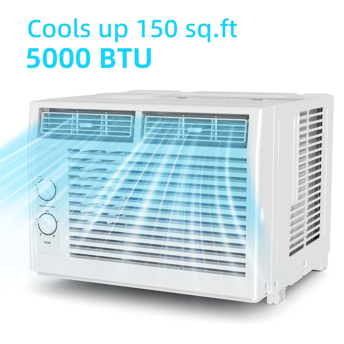 KISSAIR 5000 BTU Window Air Conditioner for Small Rooms AC Unit Air Conditioner Cools Up to 150 sq.ft 9856