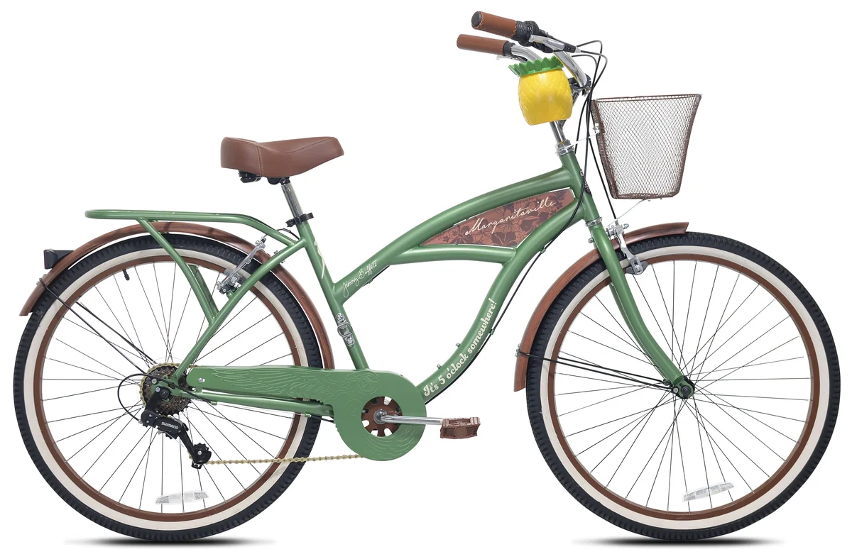 Margaritaville 26 Inch Margaritaville Green 7 Speed Adult Cruiser Bicycle 2642