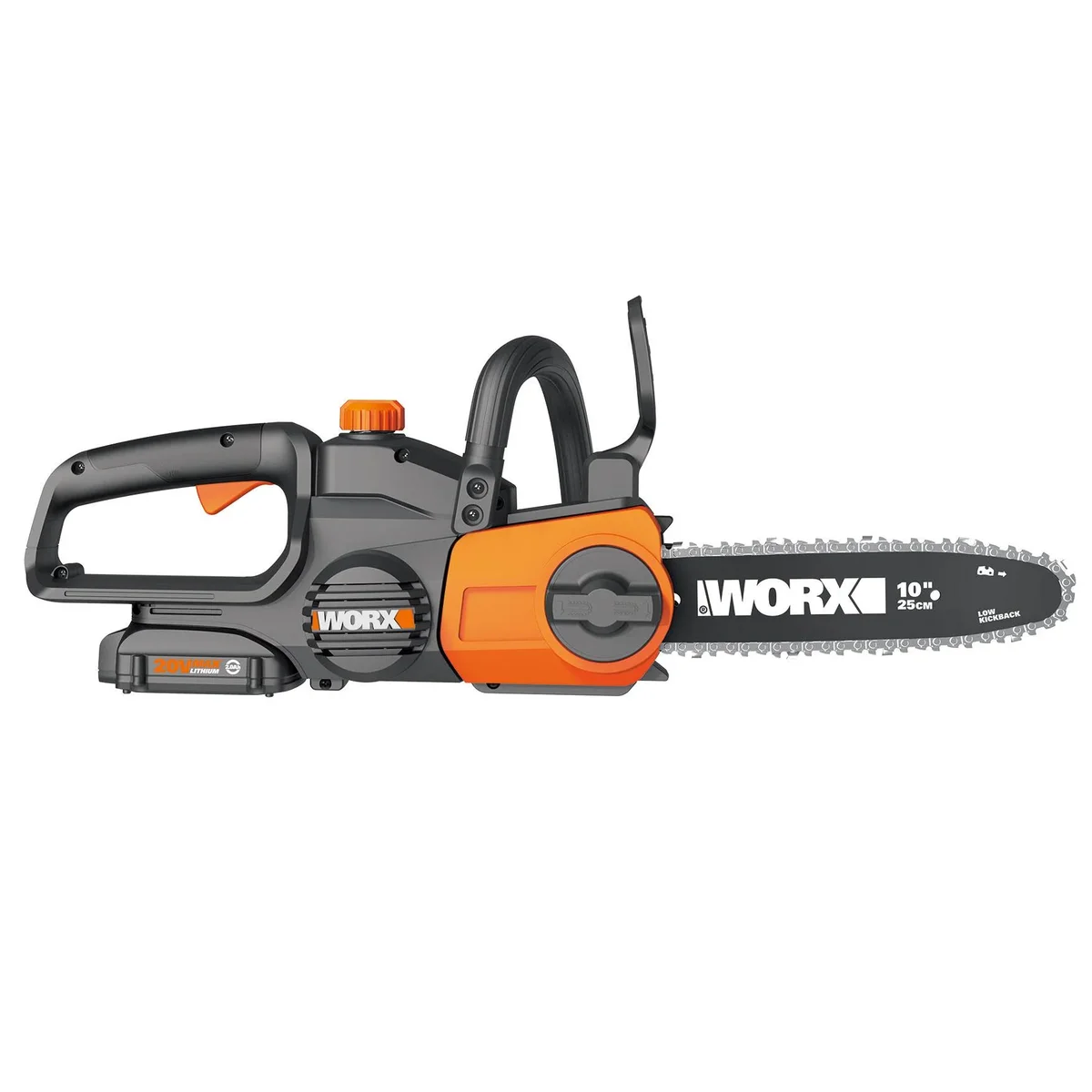 Worx 20V 10" Auto Tension Electric Cordless Pole Chainsaw with Battery & Charger 8885