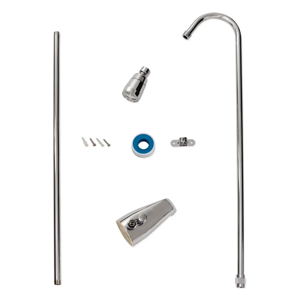 Everdaily Essentials 11120 Spout-Type Portable Add-On Shower Unit, Chrome Faucets Ref. 7211