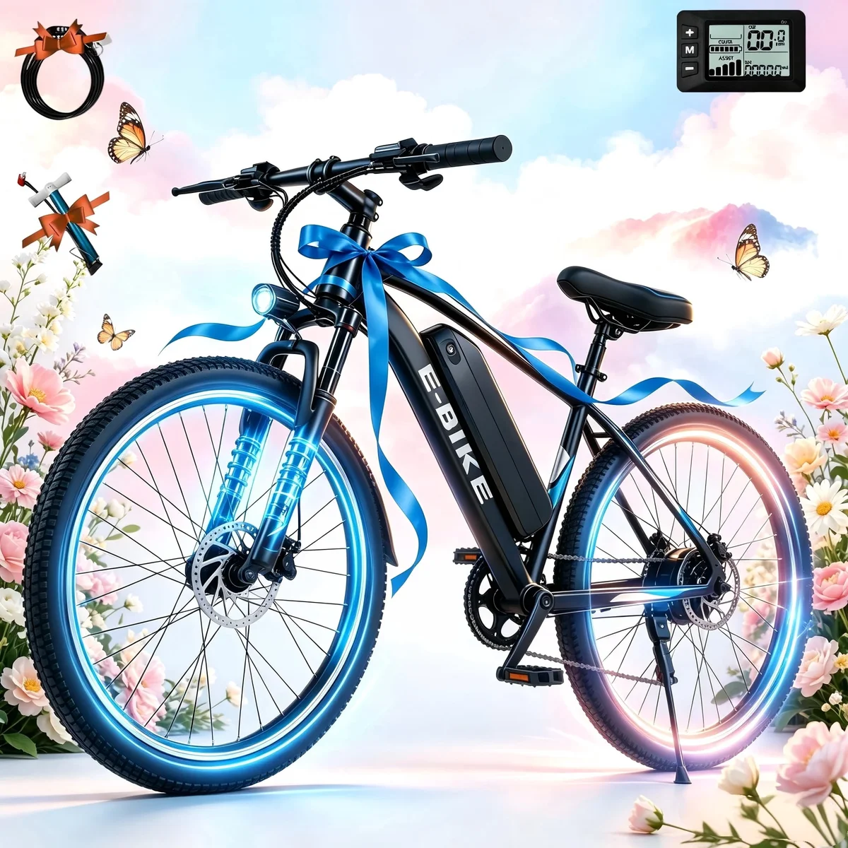 BroPath Electric Bike for Adults, Ebike, Electric Bicycle with 576WH Removable Battery,26" Mountain Ebike 25MPH,40+ Miles(MAX),800W High Motor,Mu 7471