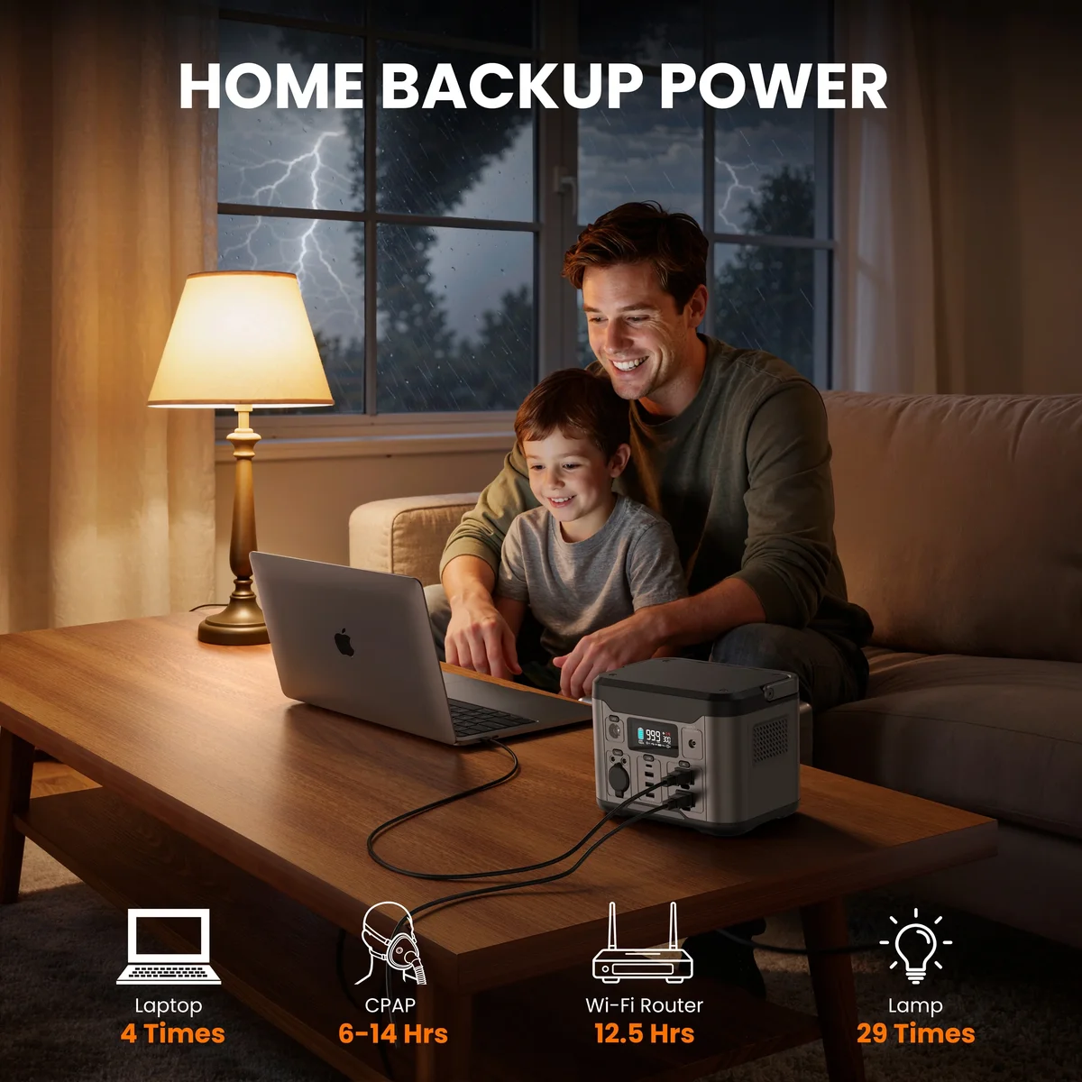 Qunler 300W 296Wh Portable Power Station, 60W PD Usb-C Backup Power Supply with Pure Sine Wave 120V AC Outlet for Outdoor Camping, Home Use and E 4813