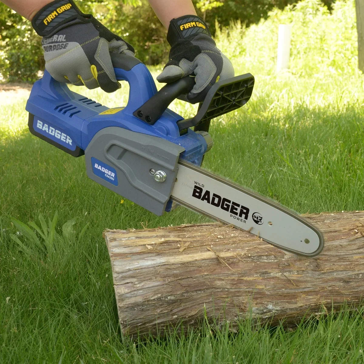 WILD BADGER POWER Electric Cutting Chainsaw Cordless 20V 12" Brushless, 4.0 Ah Battery and Charger 5137