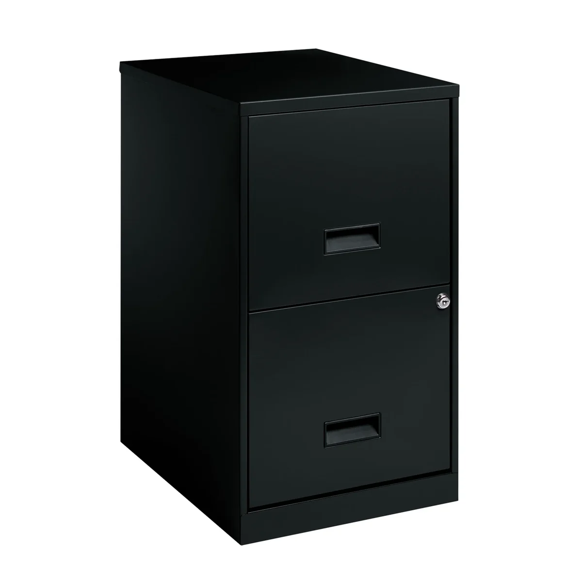 Space Solutions 18" Deep 2 Drawer Letter Width Vertical File Cabinet, Black 2359