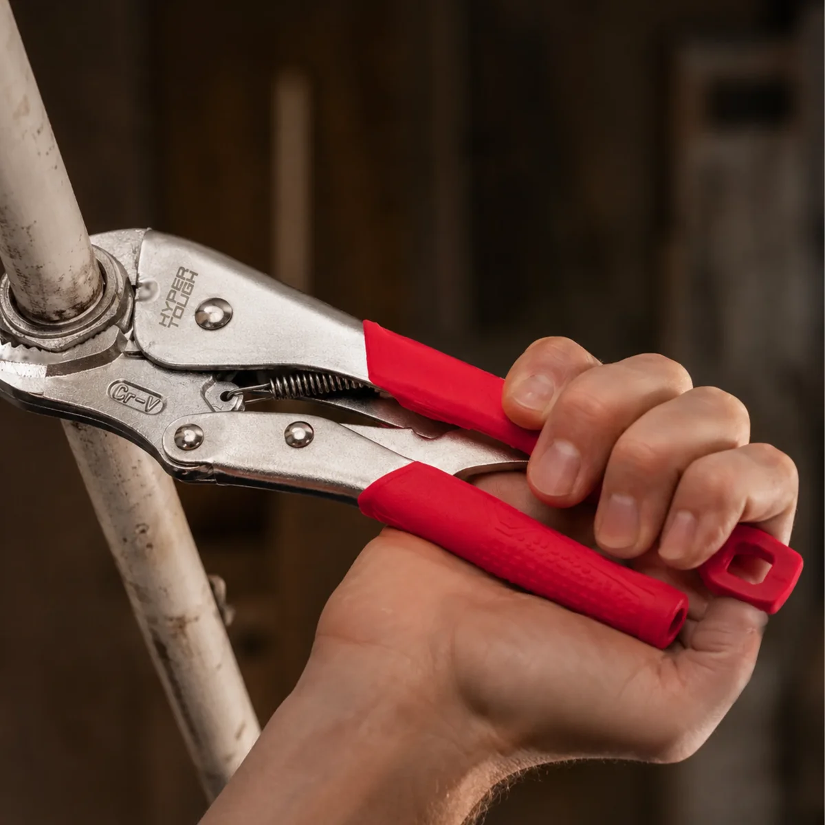 Hyper Tough 10-inch Curved Jaw Locking Plier with Triggerless Release 3143