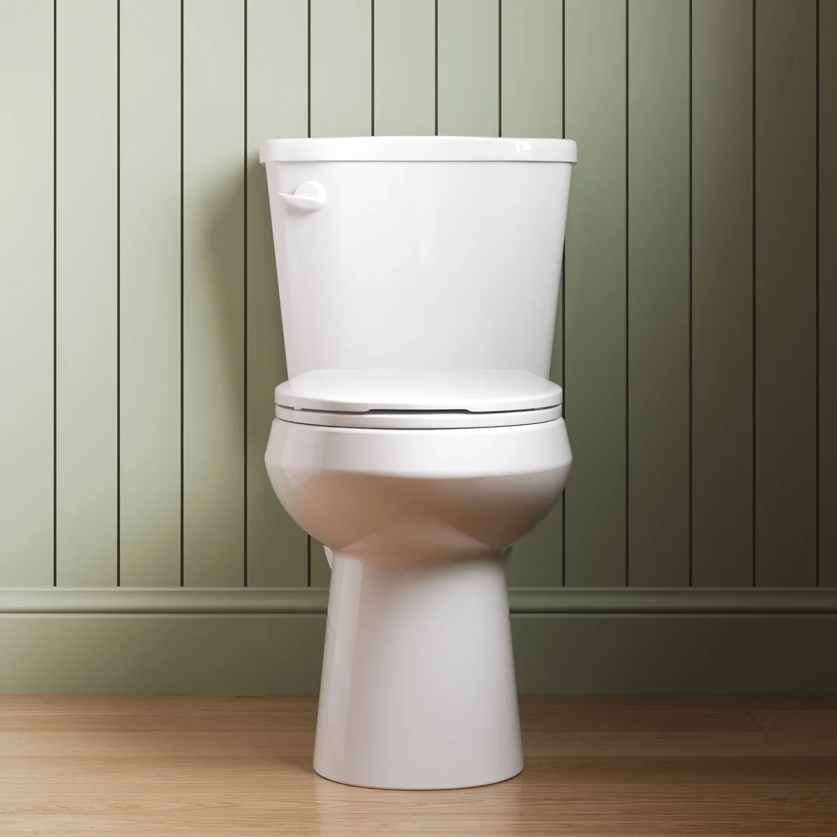 DeerValley 2-Piece 1.28 GPF Single Flush Elongated Chair Height Toilet MAP 1000g in White 12 in. Rough In, Soft Close Seat Included 9598