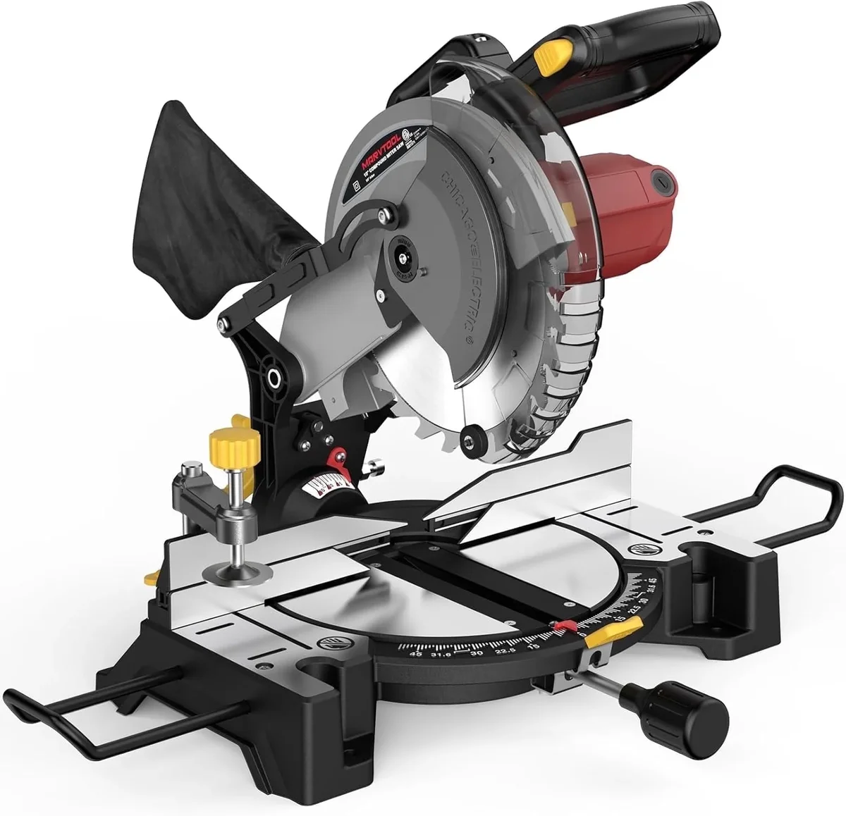 Anqdy 10 inch Miter Saw 15 Amp Single Bevel Compound 5422