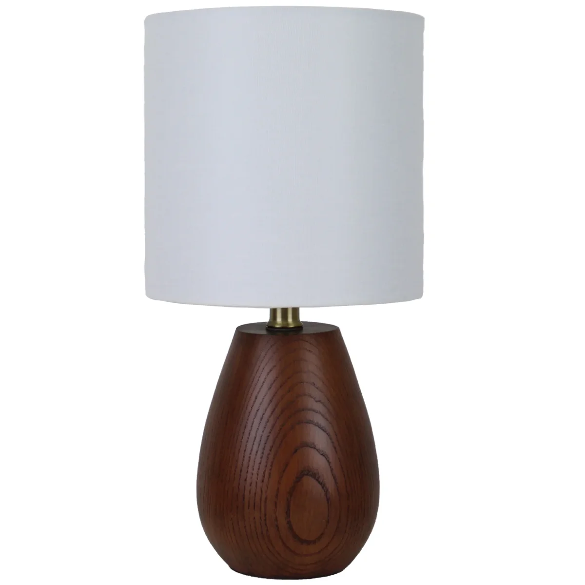 Mainstays 16" Mainstays Walnut Wood-Look Rounded Table Lamp 4524