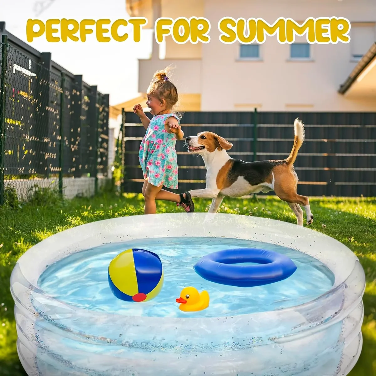 ArtCreativity Sparkly Inflatable Kiddie Pool, Small, Cushioned Bottom 1147
