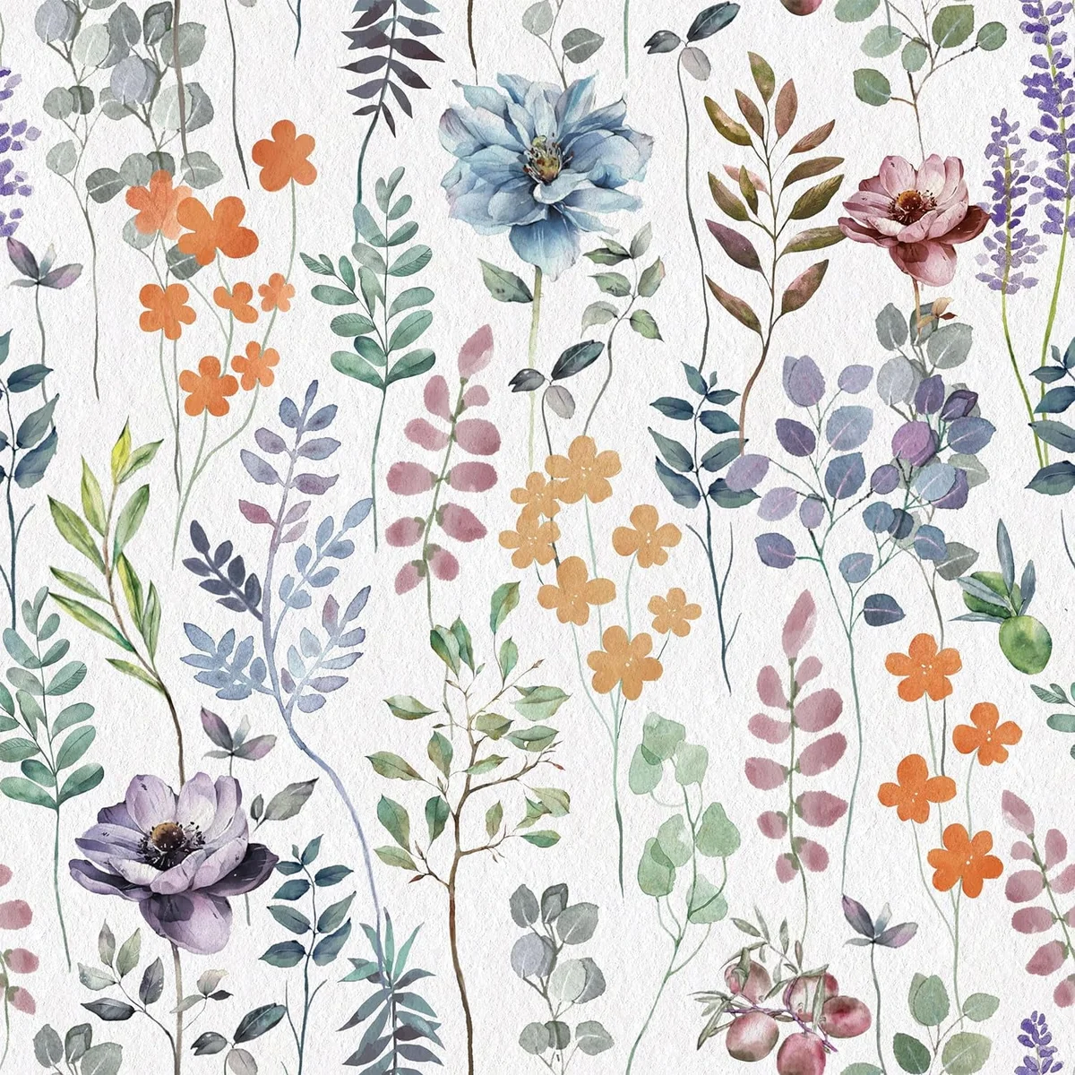 UMIGGEE 17.7" x 393" Floral Wallpaper Peel and Stick Floral White Wall Wallpaper Self Adhesive Flower Wallpaper Contact Paper Home Decor Wall Cov 0690