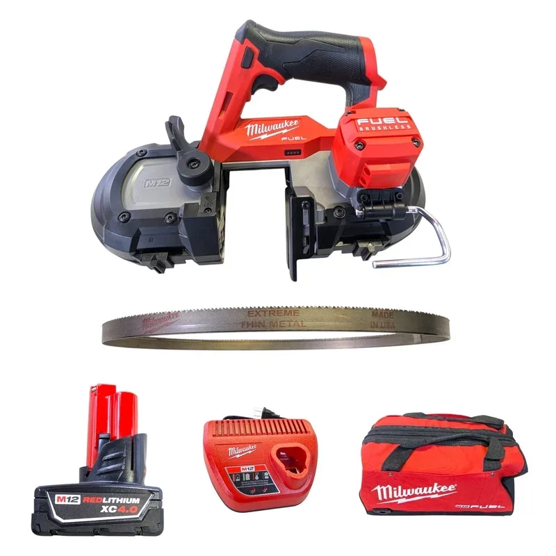 Milwaukee M12 FUEL Compact Band Saw Kit (2529-21XC) – 2-1/2 in Capacity, Brushless, One-Handed Use, Battery and Charger Included 1140