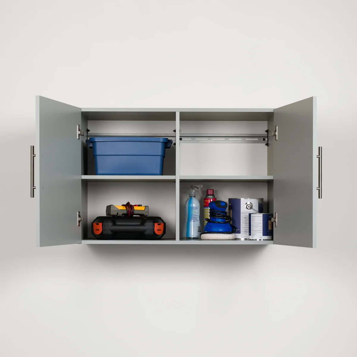 Prepac HangUps 36" Upper Storage Cabinet, Light Gray 3647