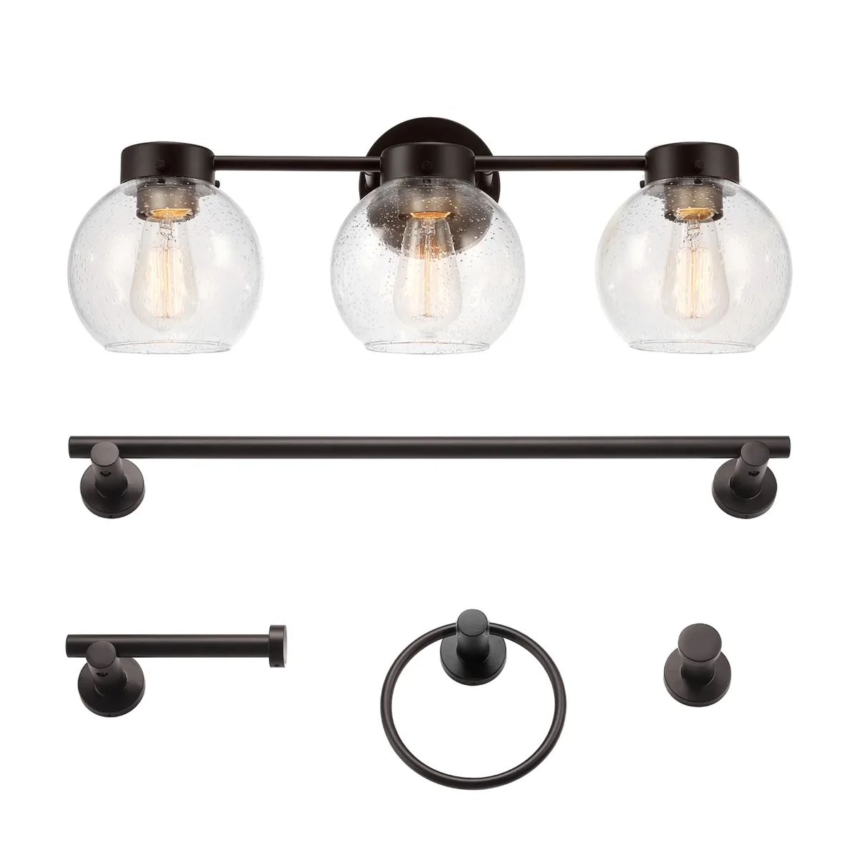 Globe Electric 91009582 Thalia Bathroom Vanity Set - Satin 7809