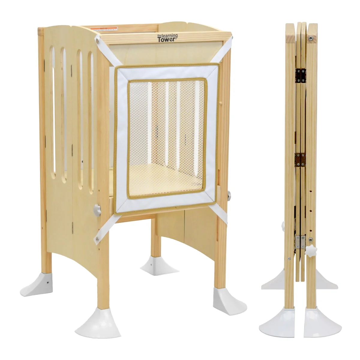 Little Partners Grow N Stow Folding Learning Tower®/Toddler Tower, Step Stool for Kids, 18m-6yrs - Natural 5429