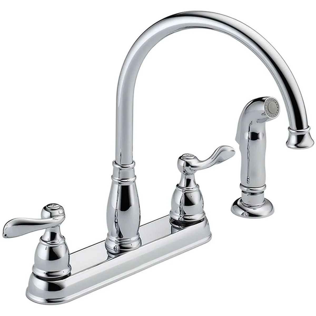 Delta Faucet Delta Windemere Two Handle Kitchen Faucet in Chrome 21996LF 3933
