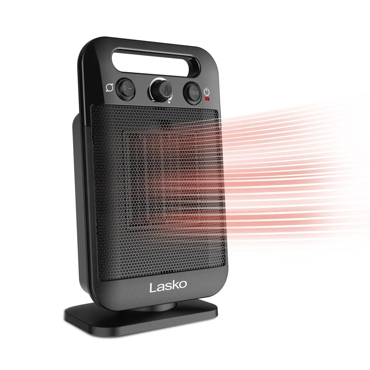 Lasko MyHeat-GO 12" Oscillating Ceramic Space Heater with Thermostat, Black, CD12100 8055