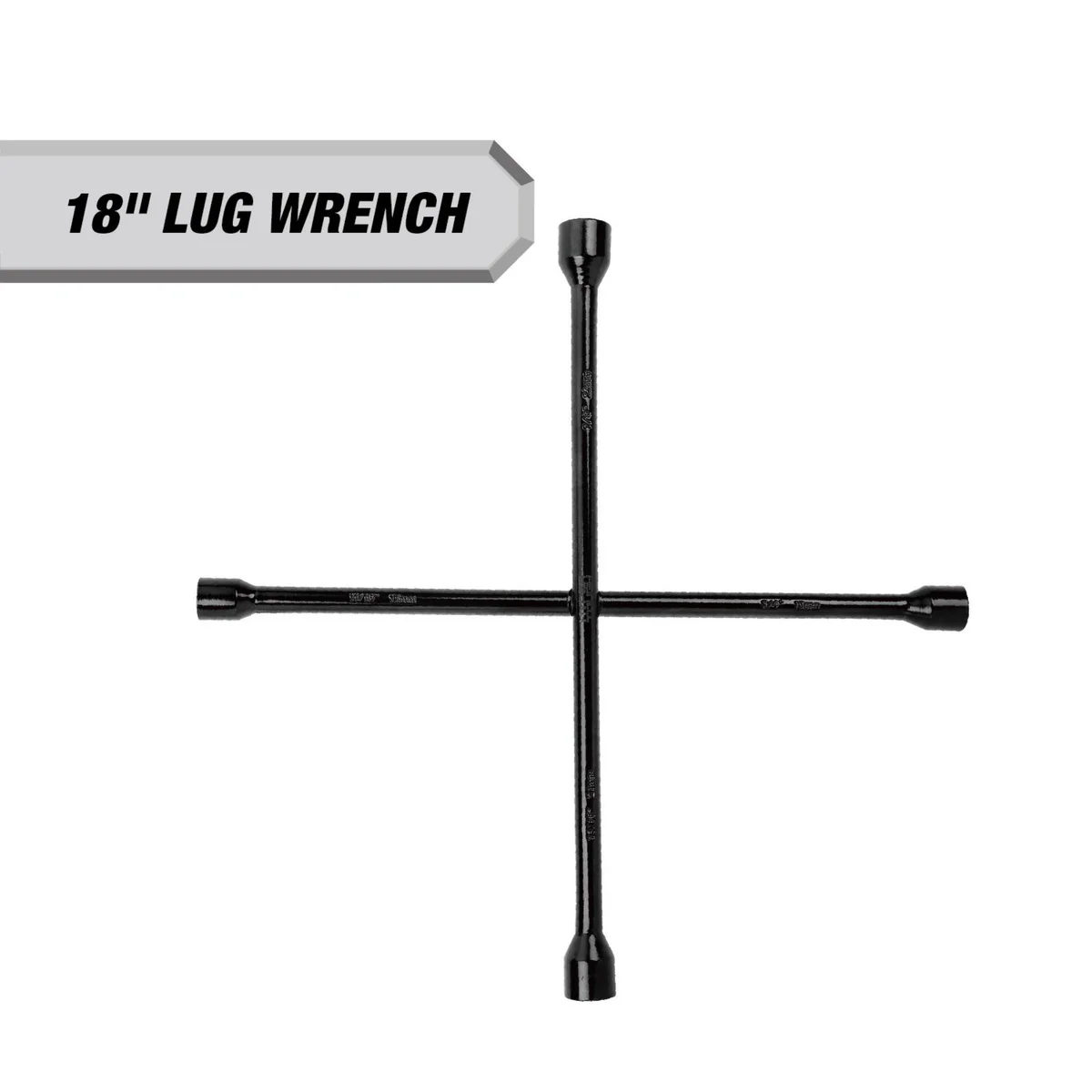 Hyper Tough 18-inch Durable Carbon Steel Lug Wrench for Tire Replacement 2627