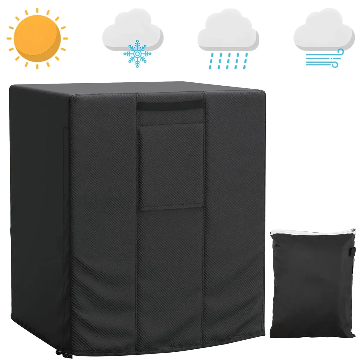 Remiawy Air Conditioner Covers for Outside Unit, Central Heavy Duty AC Covers for Outside, Waterproof Square AC Unit Covers Outdoor for Winter Fi 3451