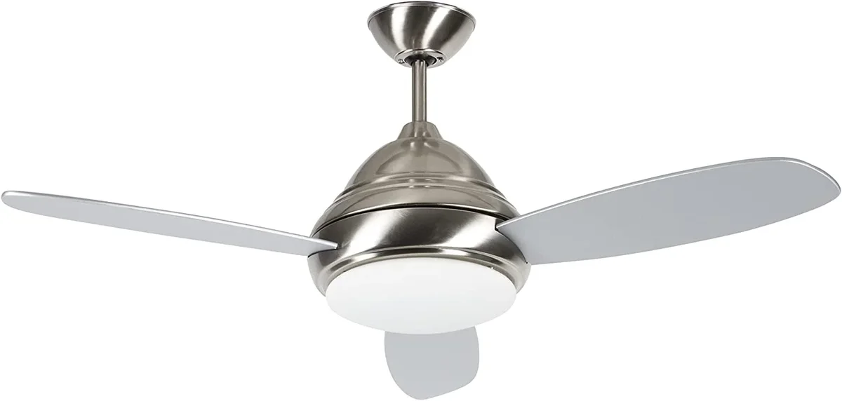 Luminance Dulcet LED Ceiling Fan 44" Modern Fixture 3-Blades Stainless Steel 44DUL3ST-LED 6636
