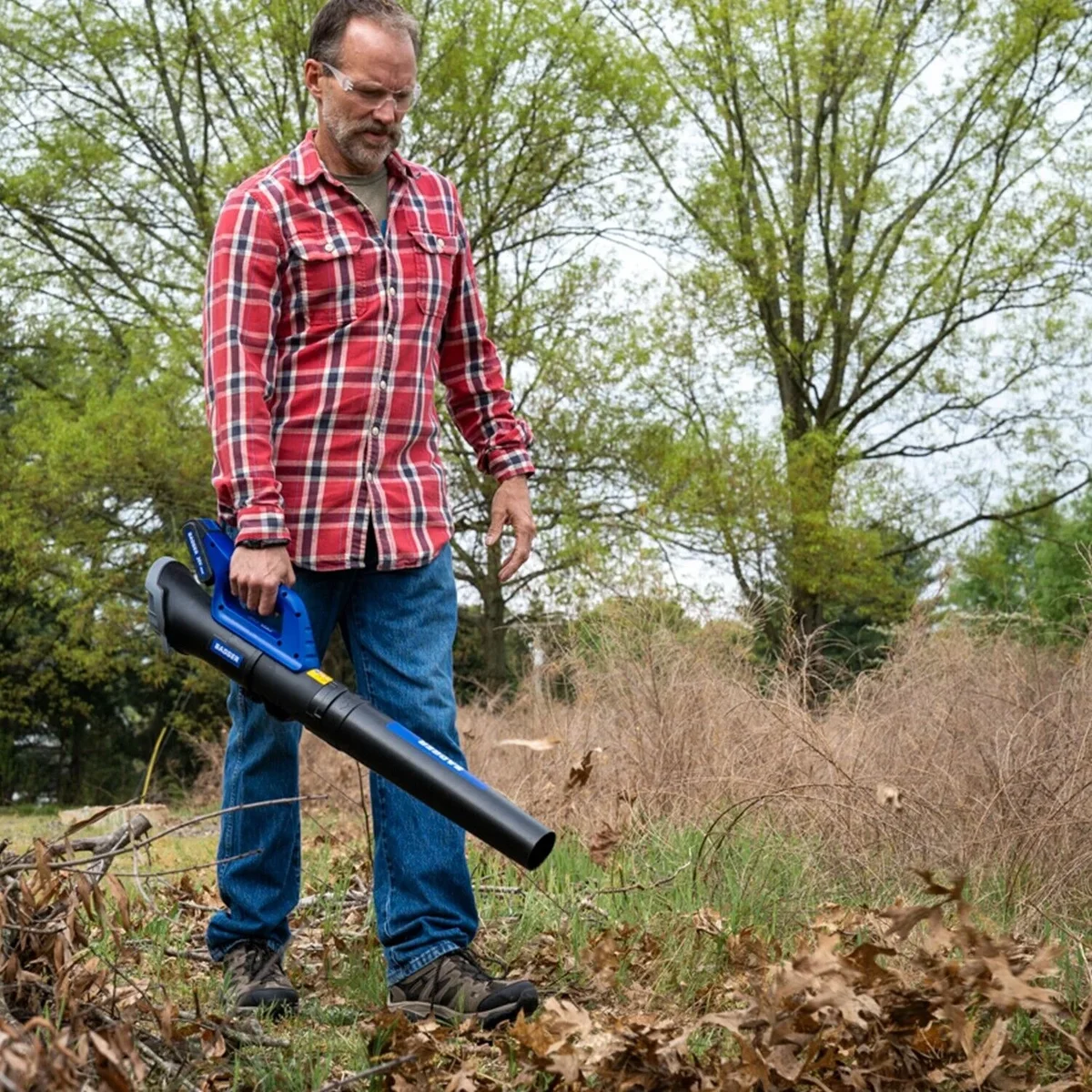Wild Badger Power 20V Weed Eater & Trimmer Set, 2×2.0Ah Batteries, Cordless Lightweight Grass Trimmer for Small Yards, Fence Lines & Easy Lawn C 8951