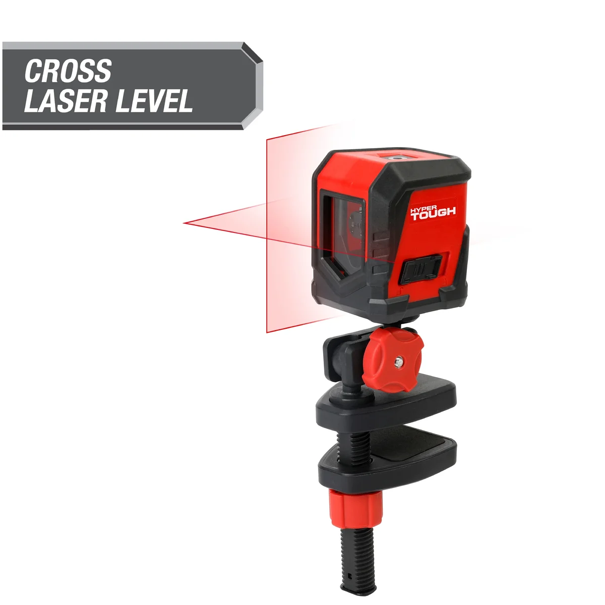 Hyper Tough 30-foot Cross Line Self-Leveling Laser Level with Clamp 4766