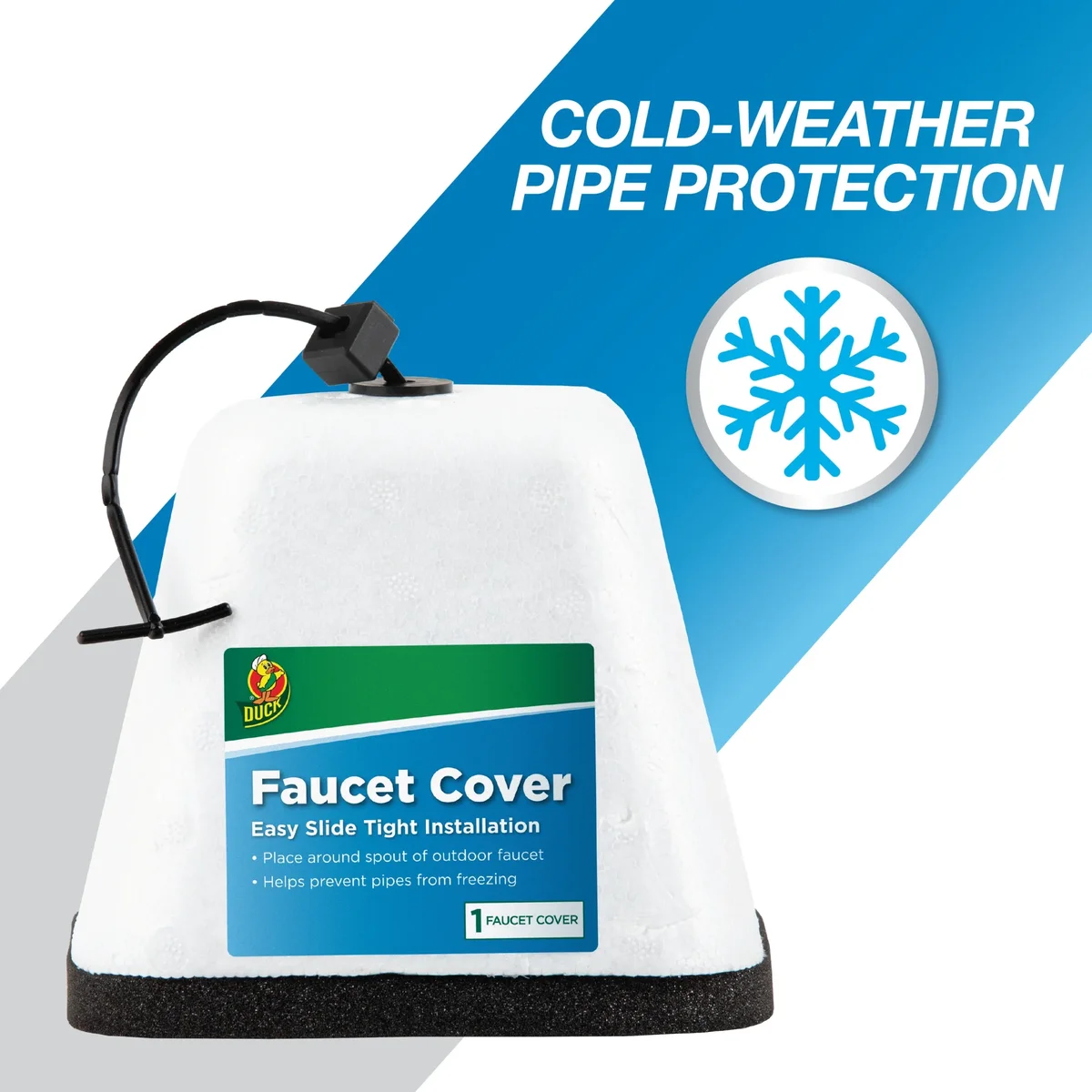 Duck Brand White Foam Faucet Cover - 5.25 in x 6.5 in x 5.25 in 4284