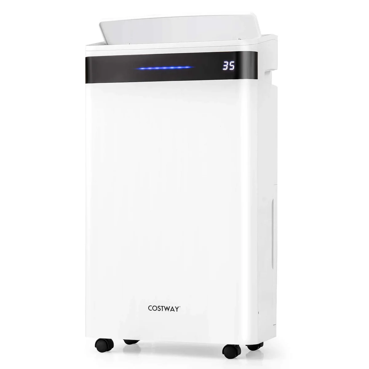 Costway 19-Pint(DOE) Dehumidifier for Home and Basement with 4 Modes 3-Color Indicator 24H Timer 4,500 Sq.ft Coverage Area (MAX 57Pint at 95°F,  5389
