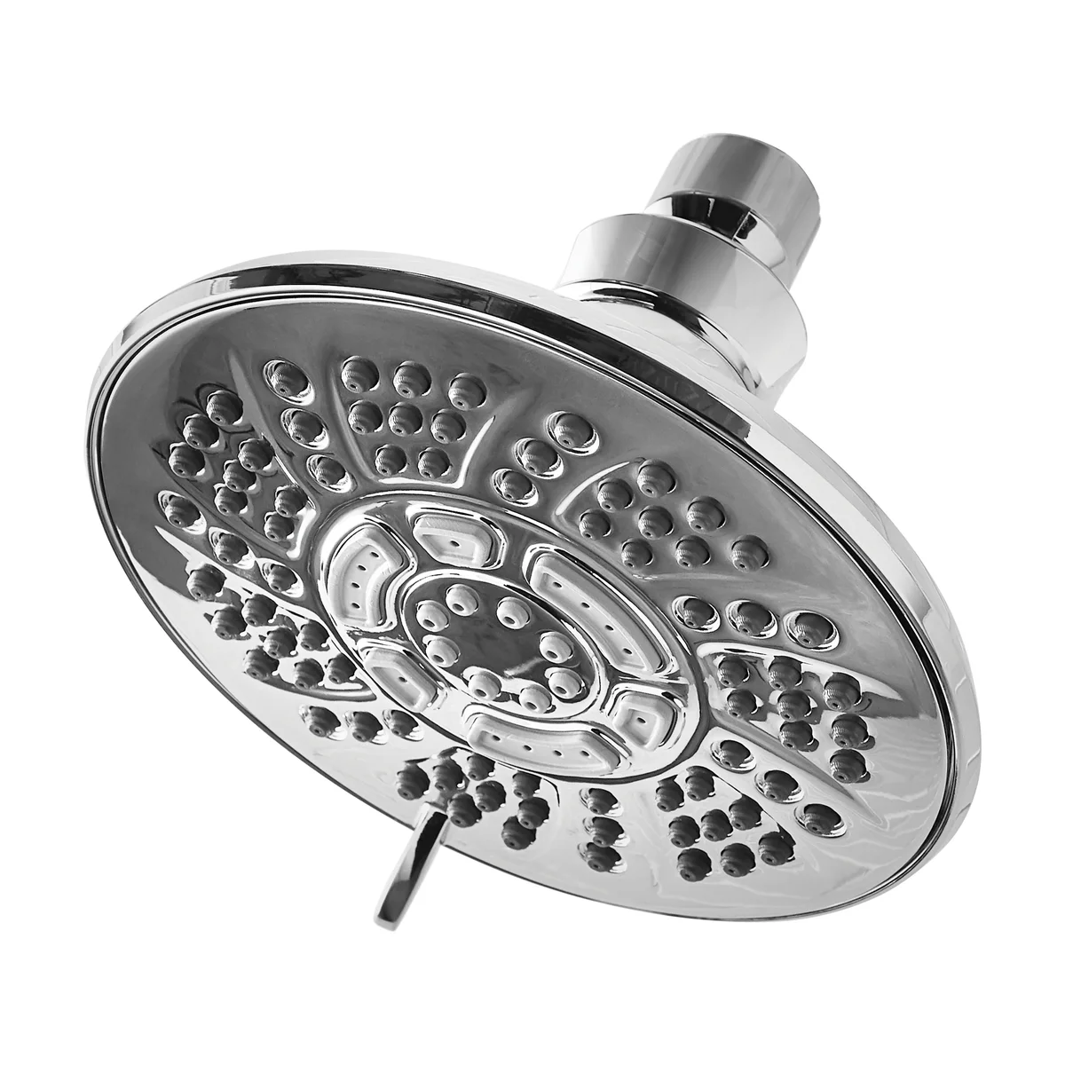 Mainstays 6-Setting Large Chrome Shower Head, 5.8" Face with Rub-Clean Nozzles 1839
