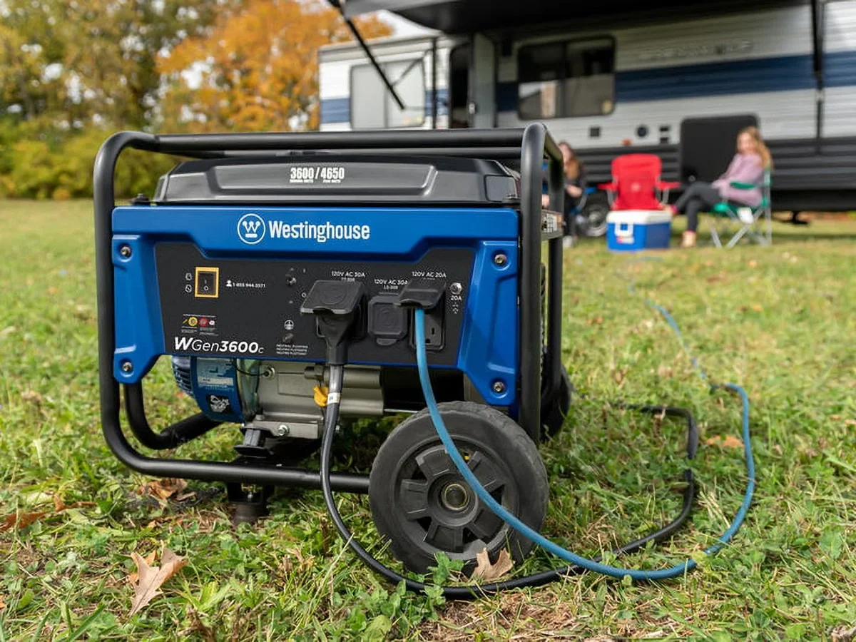 Westinghouse 4650 Peak Watt RV Ready Outlet, Gas Powered Portable Generator with CO Sensor 4292