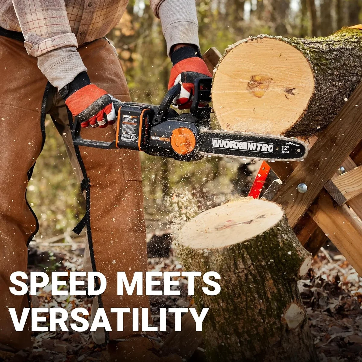 Worx Nitro WG350 20V Brushless 12" Cordless Chainsaw 5299