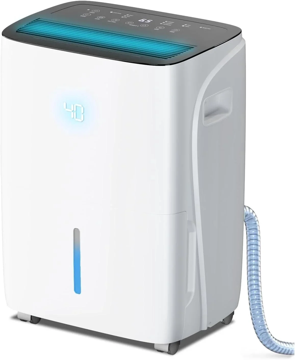FREE VILLAGE 80 Pint Dehumidifier for Basement and Home, Covers up to 3000 Sq. Ft Rooms, High-Efficiency Compressor Dehumidifier with Drain Hose and 1.05 Gall 1918