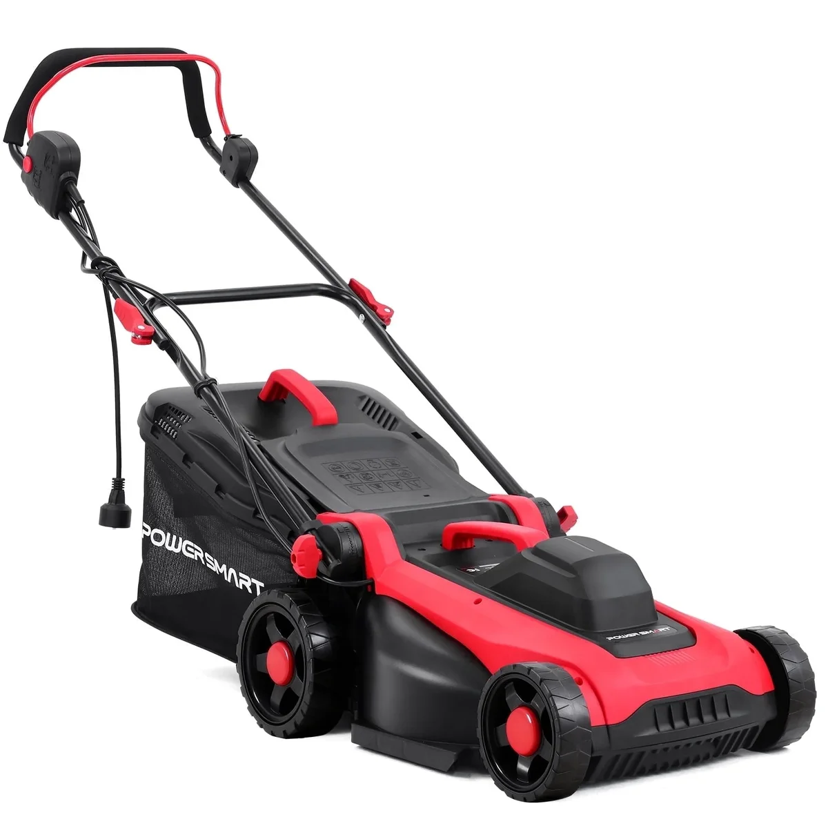 PowerSmart 14" 120V 13A 2-in-1 Electric Push Lawn Mower, Easy Handling 7290