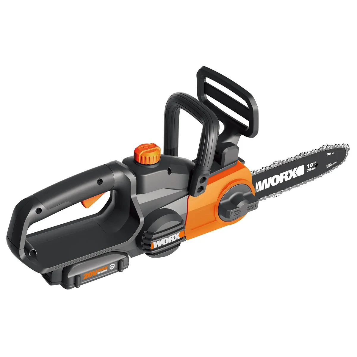 Worx 20V 10" Auto Tension Electric Cordless Pole Chainsaw with Battery & Charger 8885