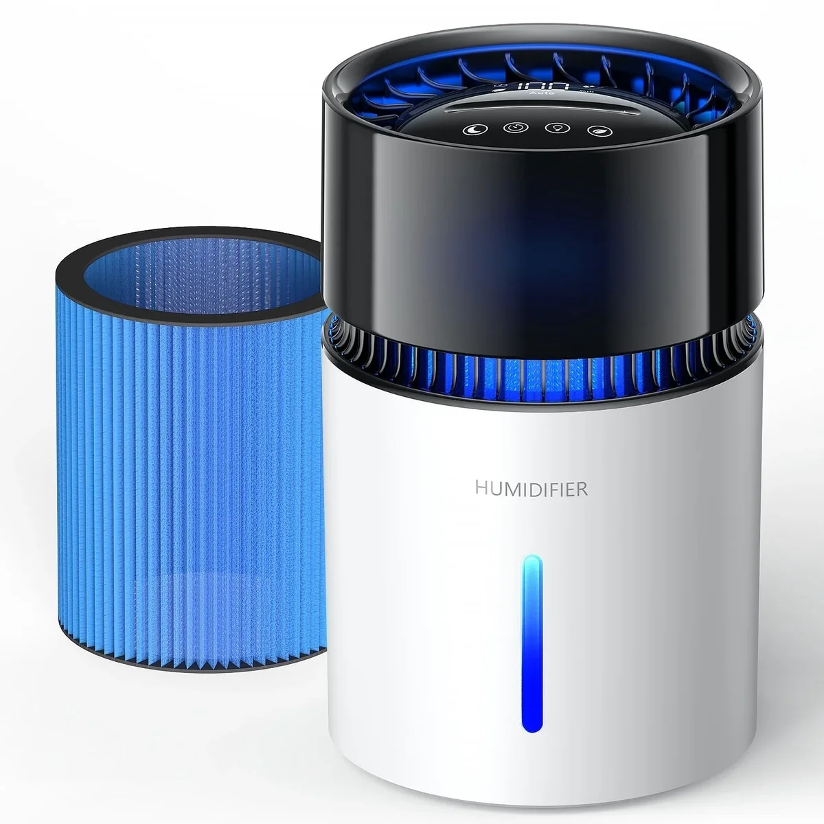 Fimilo 3L Fogless Humidifier, Evaporative Humidifier up to 270 sqft, Cool Moisture Humidifier with Negative Ions,Stepless Speed & 1-8H Timer, with Premi 3331